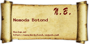 Nemoda Botond névjegykártya