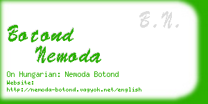 botond nemoda business card